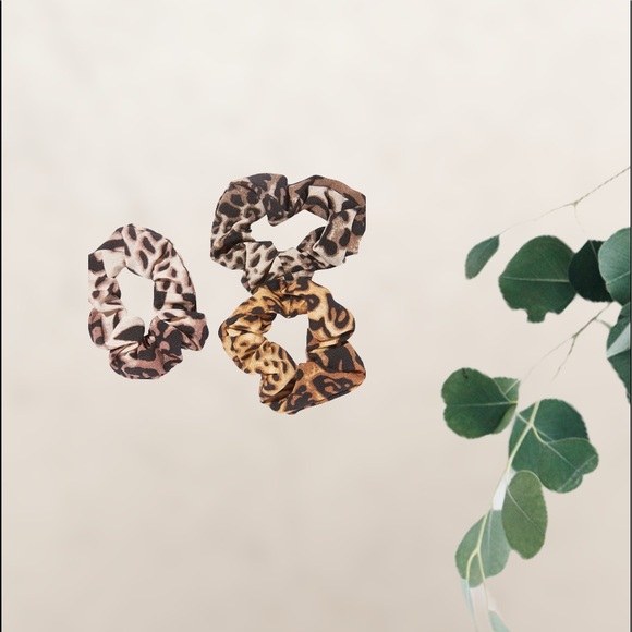 nOir Ombre Leopard Scrunchies - Picture 3 of 5